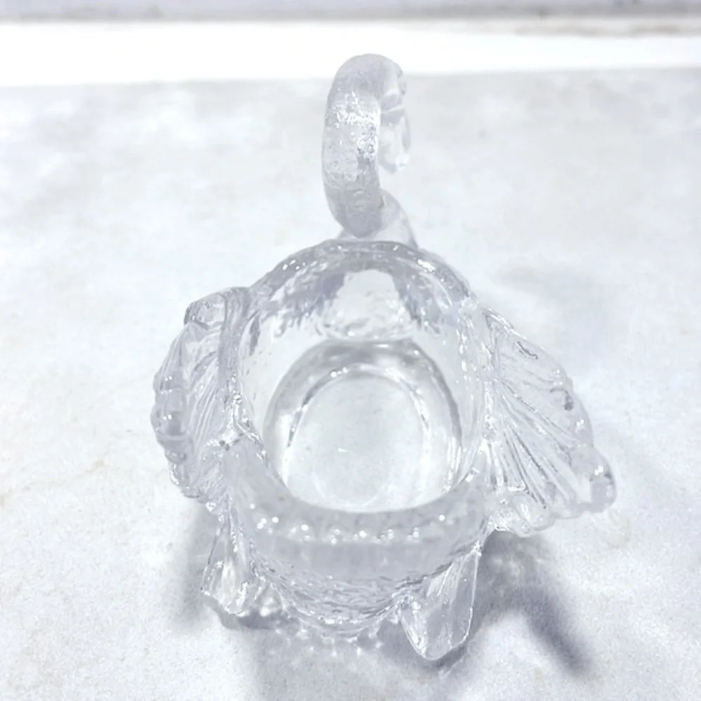 Miniature Glass Swan Vintage Crystal Signed Cambridge Glass Co Perfect Condition - Picture 4 of 8